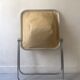 Plona Armchair in Beige Leather & Chrome by G. Piretti for A. Castelli, 1970s design