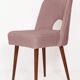 Shell chair in pink boucle, 1960s
