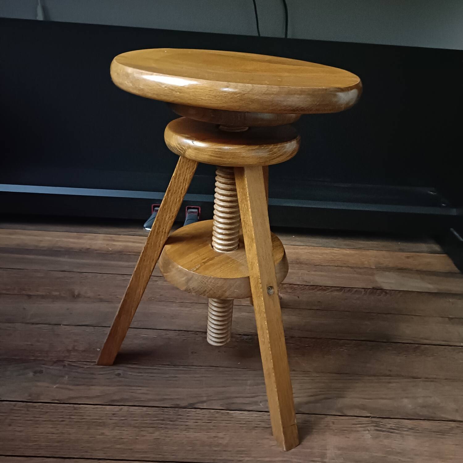 Vintage screw workshop stool