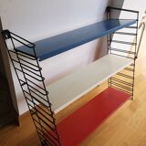 Tomado Holland vintage string wall shelf blue, white, red
