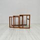 1970s vintage Danish mid-century teak nesting coffee side tables – set of 3