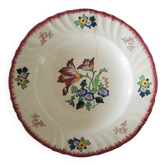 Old Large Deep Plate in Longwy Earthenware - Marseille