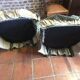 Pair of Napoleon III toad armchairs