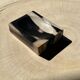 Symmetrical multicolored petrified wood soap dish