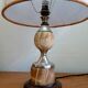 Vintage marble lamp and handmade lampshade