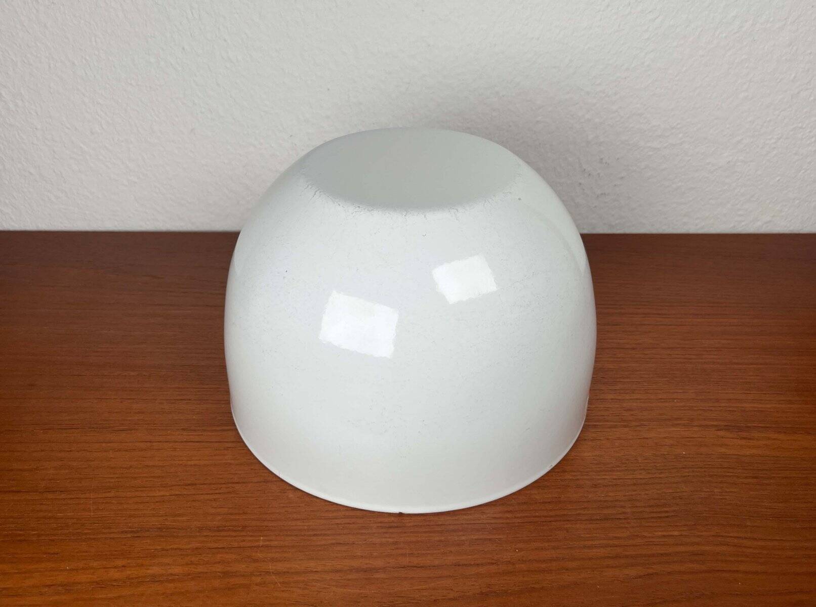 Mid-Century Modern Danish Large White Enamel Bowl, 1960s