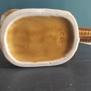Rare French vintage rectangular Majolica pitcher