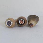 Collection of 3 ceramic vases by Gunnar Nylund Rörstrand Sweden, 1950s.