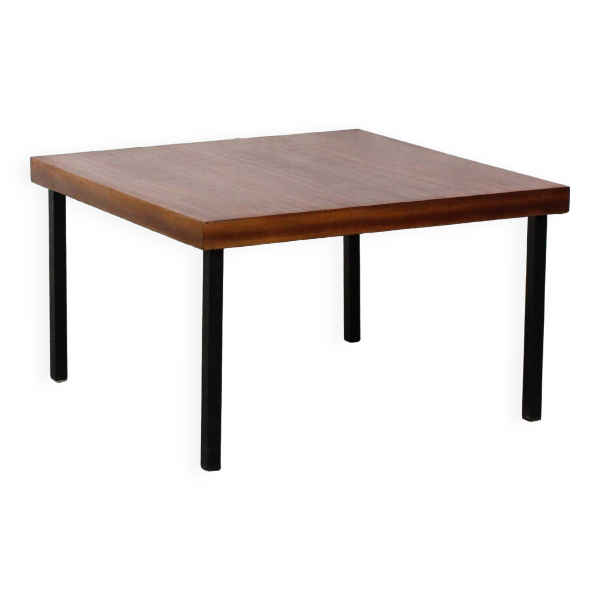 Vintage mahogany living room table by Pierre Guariche for Meurop 1960s