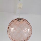 Suspension in bubble glass pink design 70s