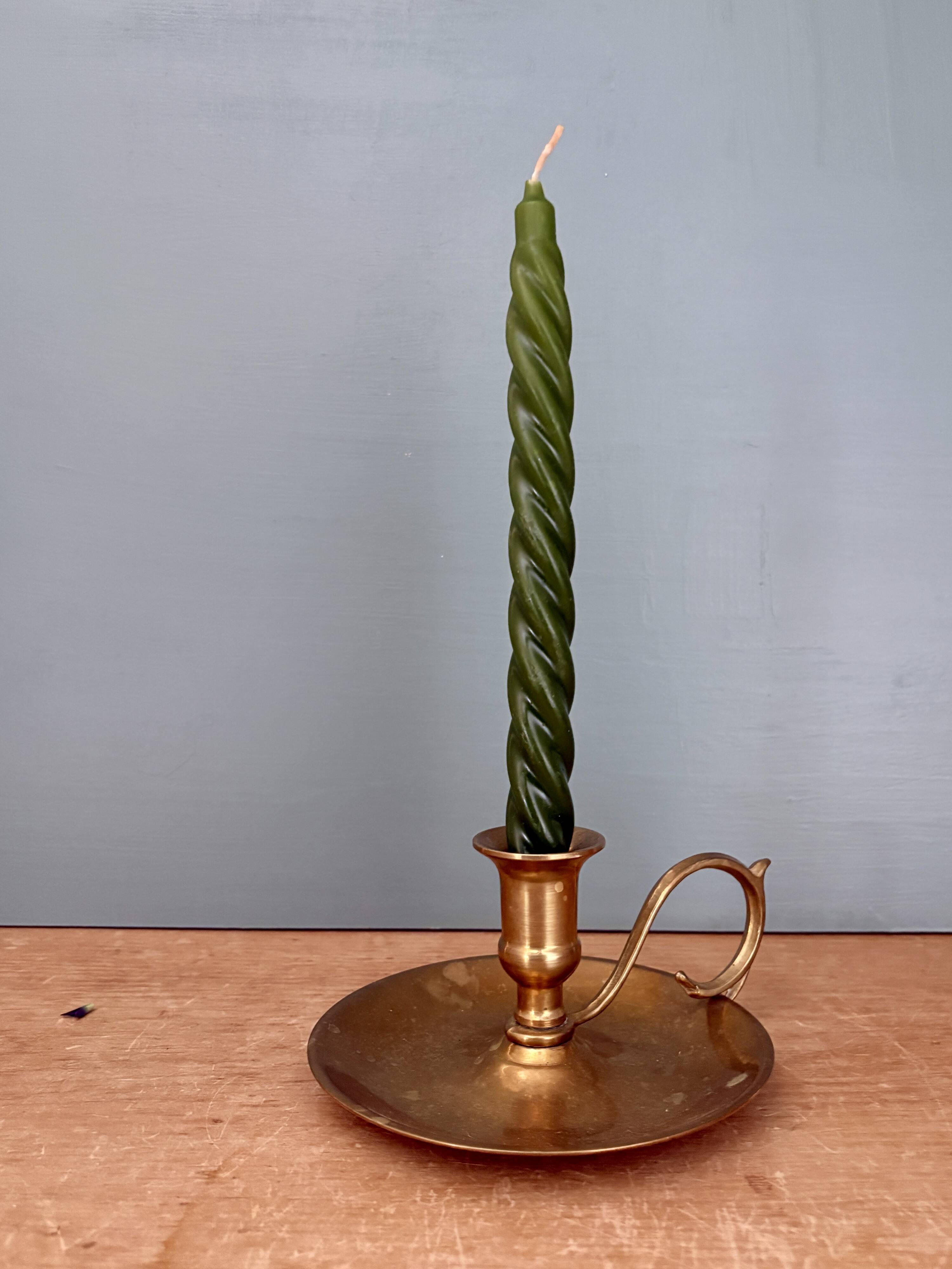 Antique brass candlestick - candle holder