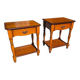 Pair of cherry wood bedside tables from the mid-20th century.