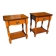 Pair of cherry wood bedside tables from the mid-20th century.
