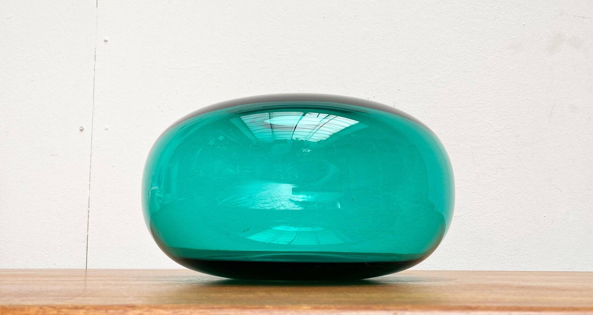 Large vase from the Swedish Stockholm series, handmade glass from Ikea, 1990s.