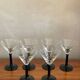 6 verres pied noir