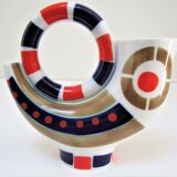 Zoomorphic pitcher vase rooster porcelain design vintage