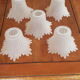 Lot of 5 globes old art deco frosted glass