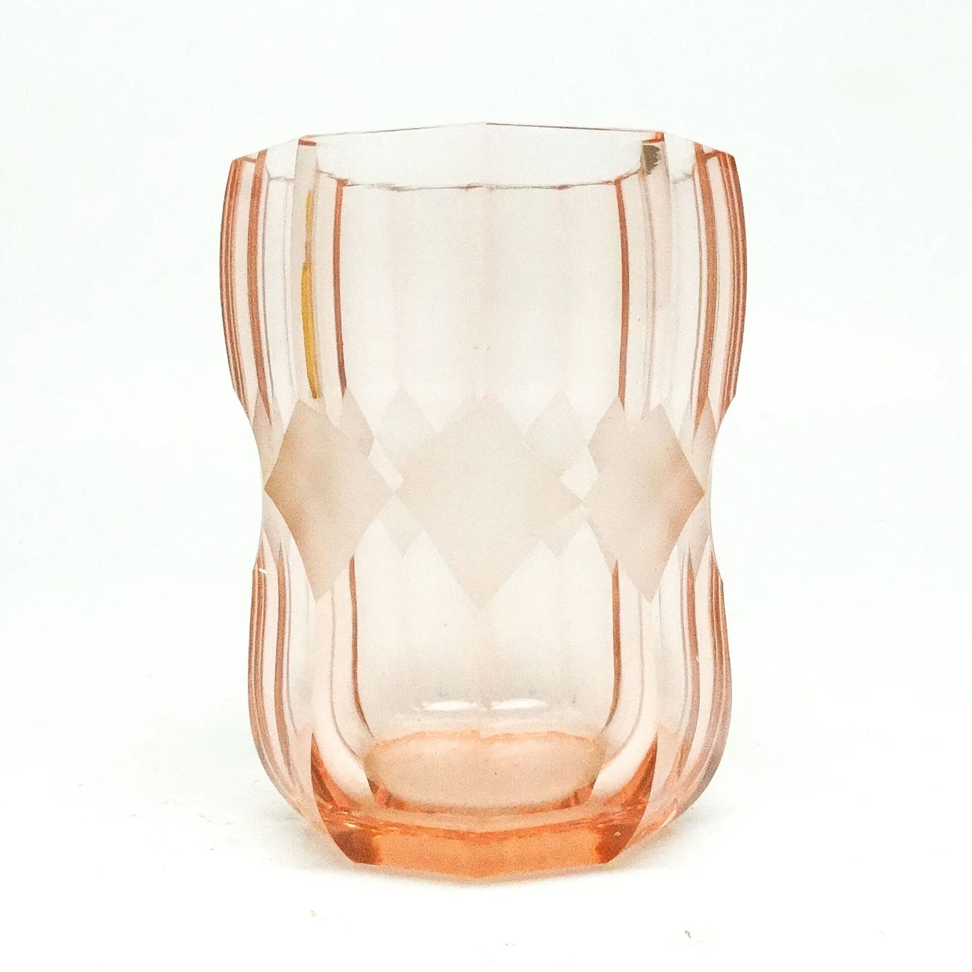 Art Deco vase, crystal, Moser, Czechoslovakia, 1930s