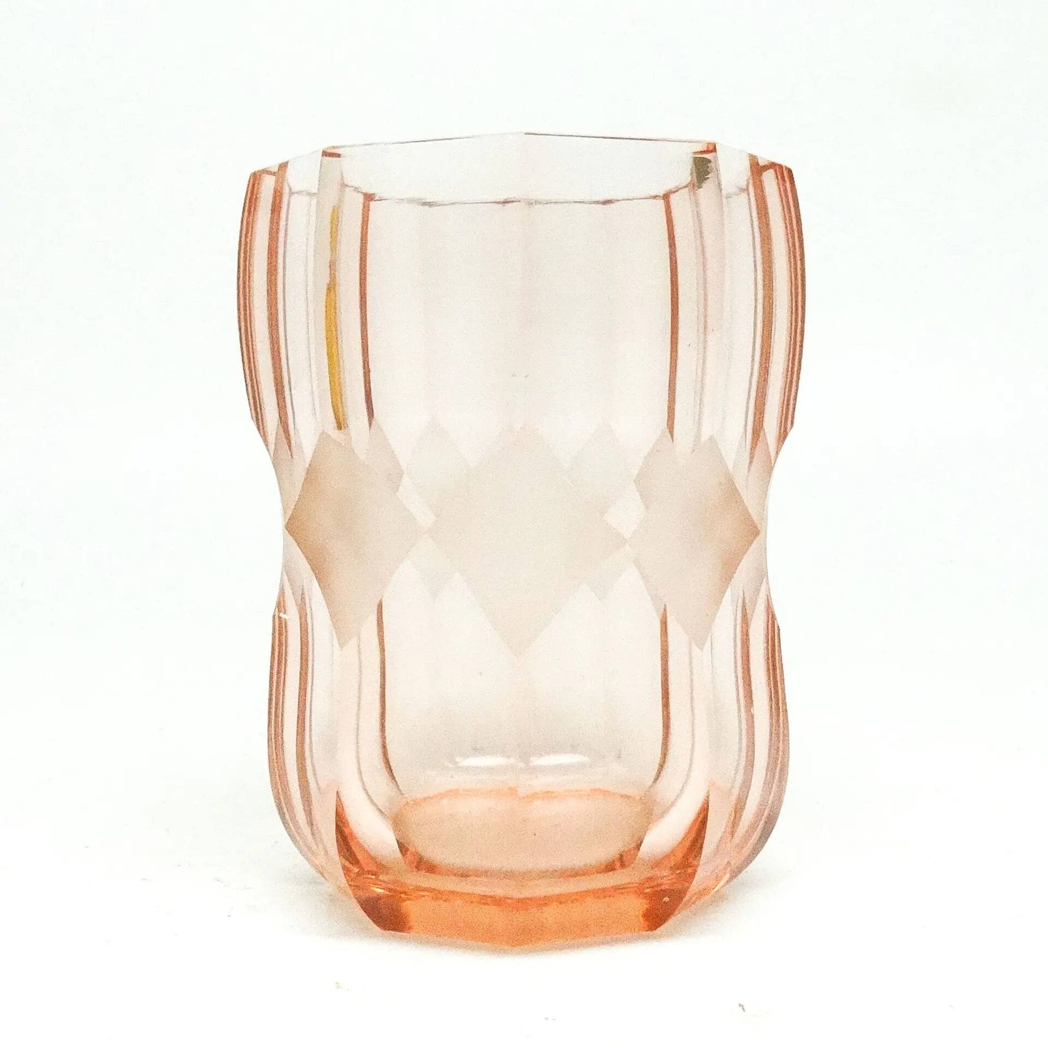 Art Deco vase, crystal, Moser, Czechoslovakia, 1930s