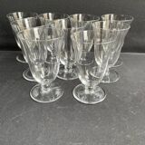 9 Verres à vin Baccarat service Meurcie – Art déco