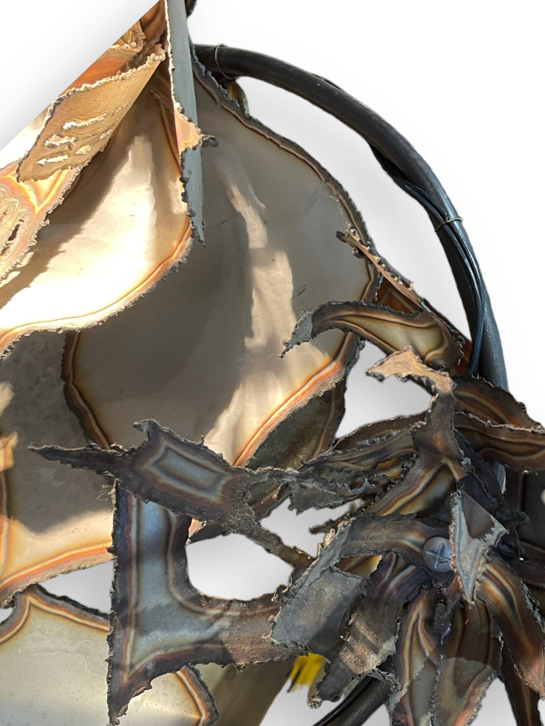 Metal flowers floor lamp