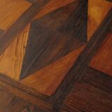 Art Deco table or desk, solid oak and marquetry, France 1930