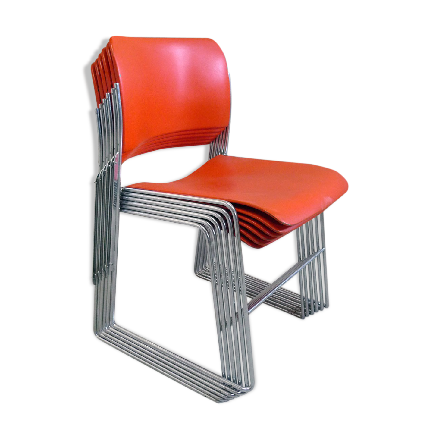 Set of 6 chairs "404″ by David Rowland, 1970