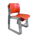 Set of 6 chairs "404″ by David Rowland, 1970