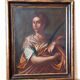 Oil on canvas antique - Saint Agnes - Roman school, 17th century