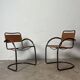 Pair of Effezeta camel cantilever armchairs, Made in Italy, 1970