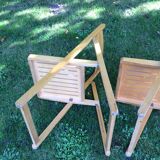 Series of 3 folding chairs