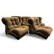 5 Fauteuils "Corolla" IPE Bologne, Italie, années 70 Velours Moka à côtes