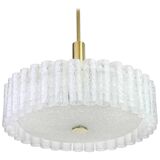 Large frosted glass chandelier tubes from Murano by Doria, Germany, 1970s.