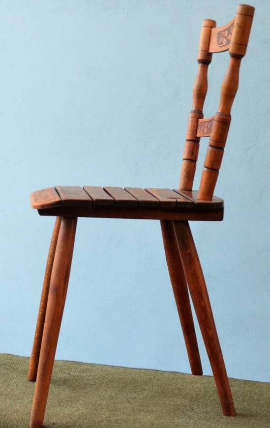 Ensemble de deux chaises Tubinger avec dossier Art Nouveau Adolf Schneck
