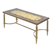 Table basse en laiton doré