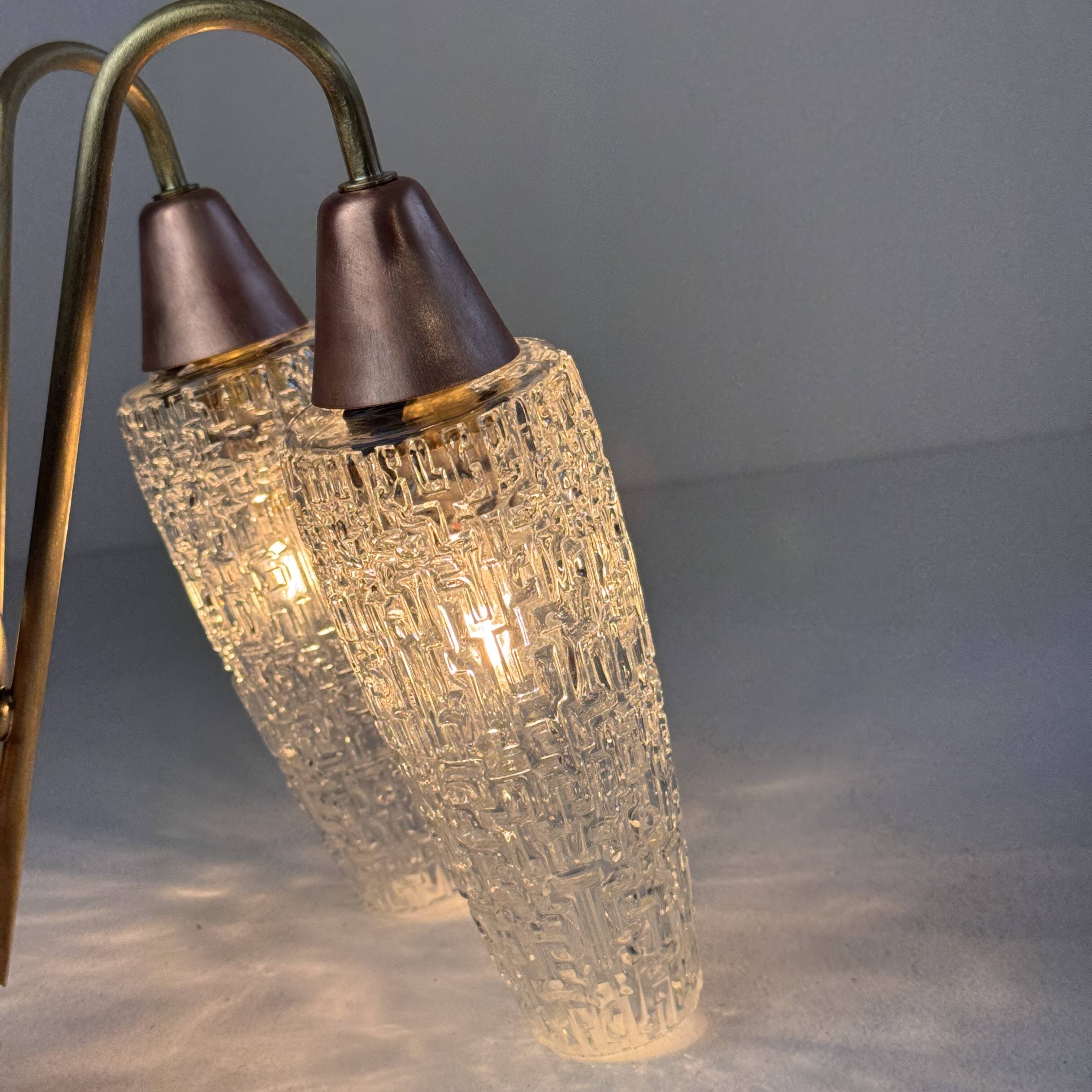 Pair of vintage double wall sconces "Maison Arlus"