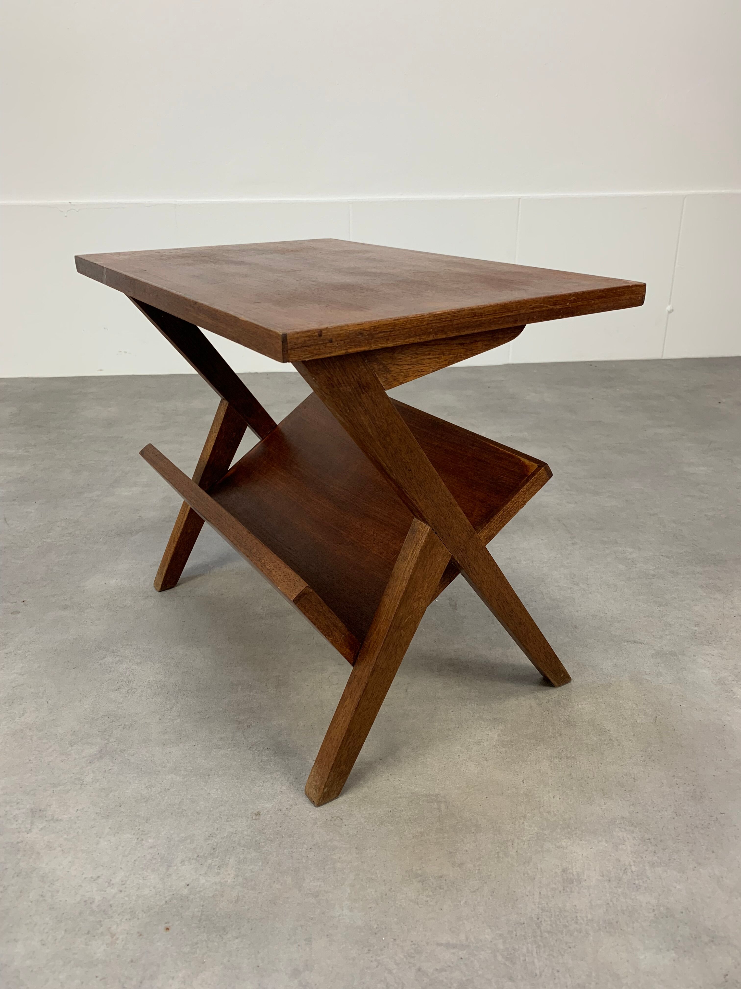 Side table feet compass door book 50s