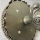 Art Deco style fish wall light in silver metal