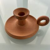 Natural wood candle holder