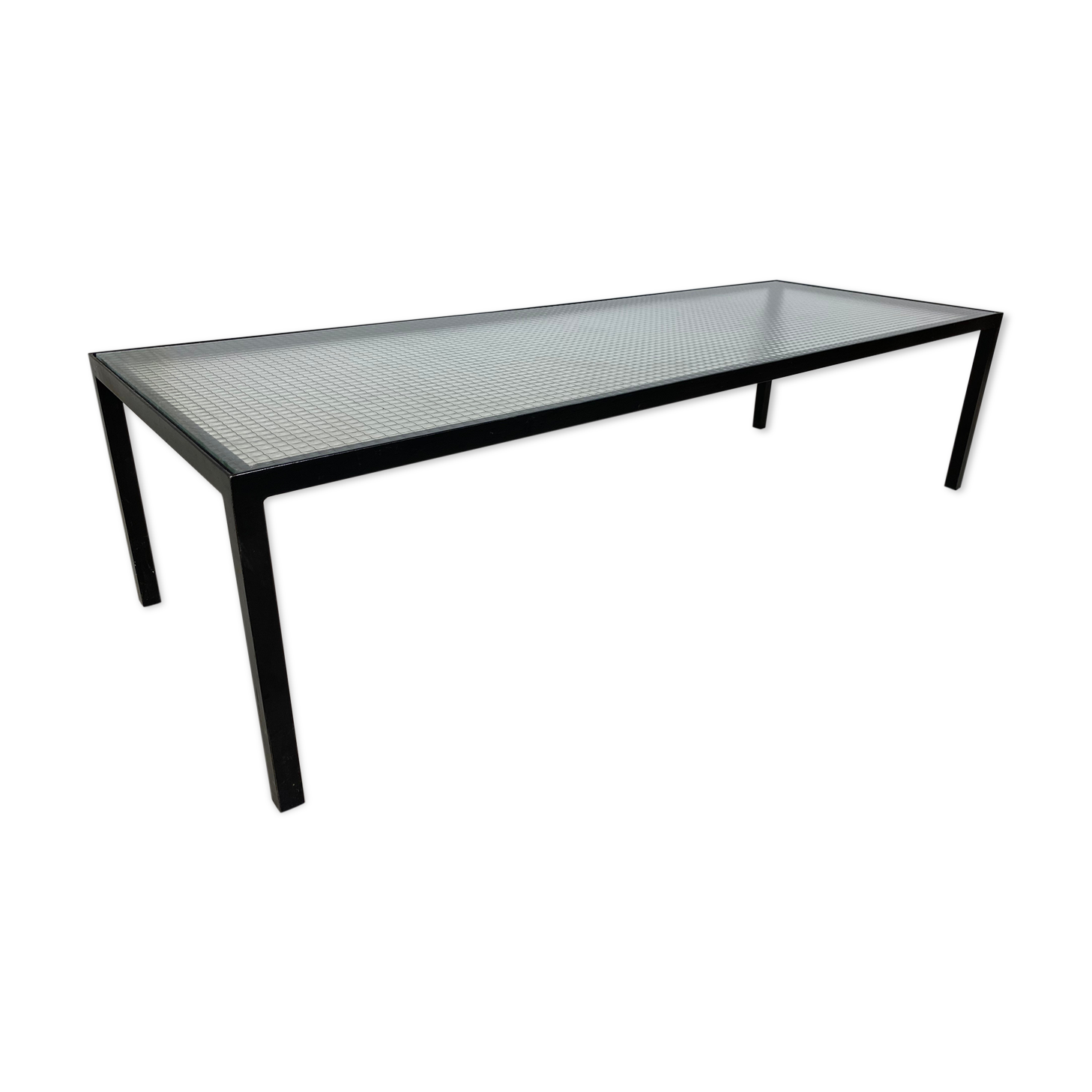 Table basse moderne Artimeta en verre et métal du milieu du siècle par Floris Fiedeldij pour Artimeta, années 1950