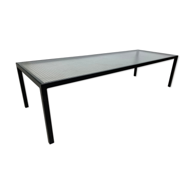 Table basse moderne Artimeta en verre et métal du milieu du siècle par Floris Fiedeldij pour Artimeta, années 1950.