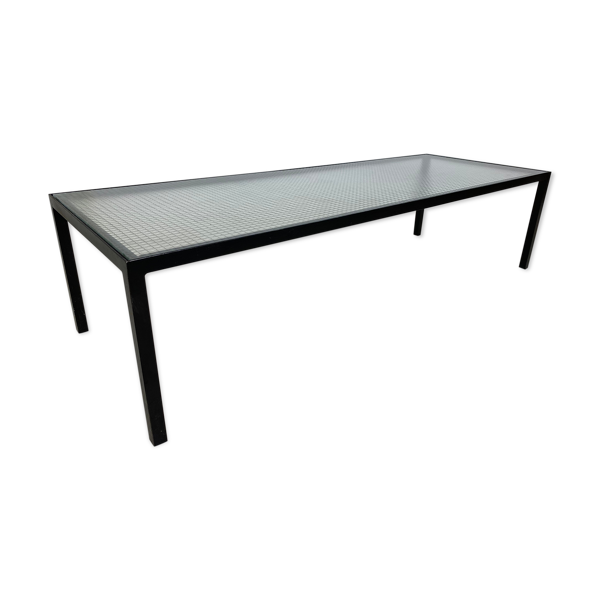 Table basse moderne Artimeta en verre et métal du milieu du siècle par Floris Fiedeldij pour Artimeta, années 1950.