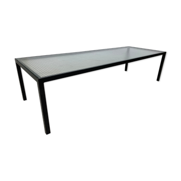Table basse moderne Artimeta en verre et métal du milieu du siècle par Floris Fiedeldij pour Artimeta, années 1950.