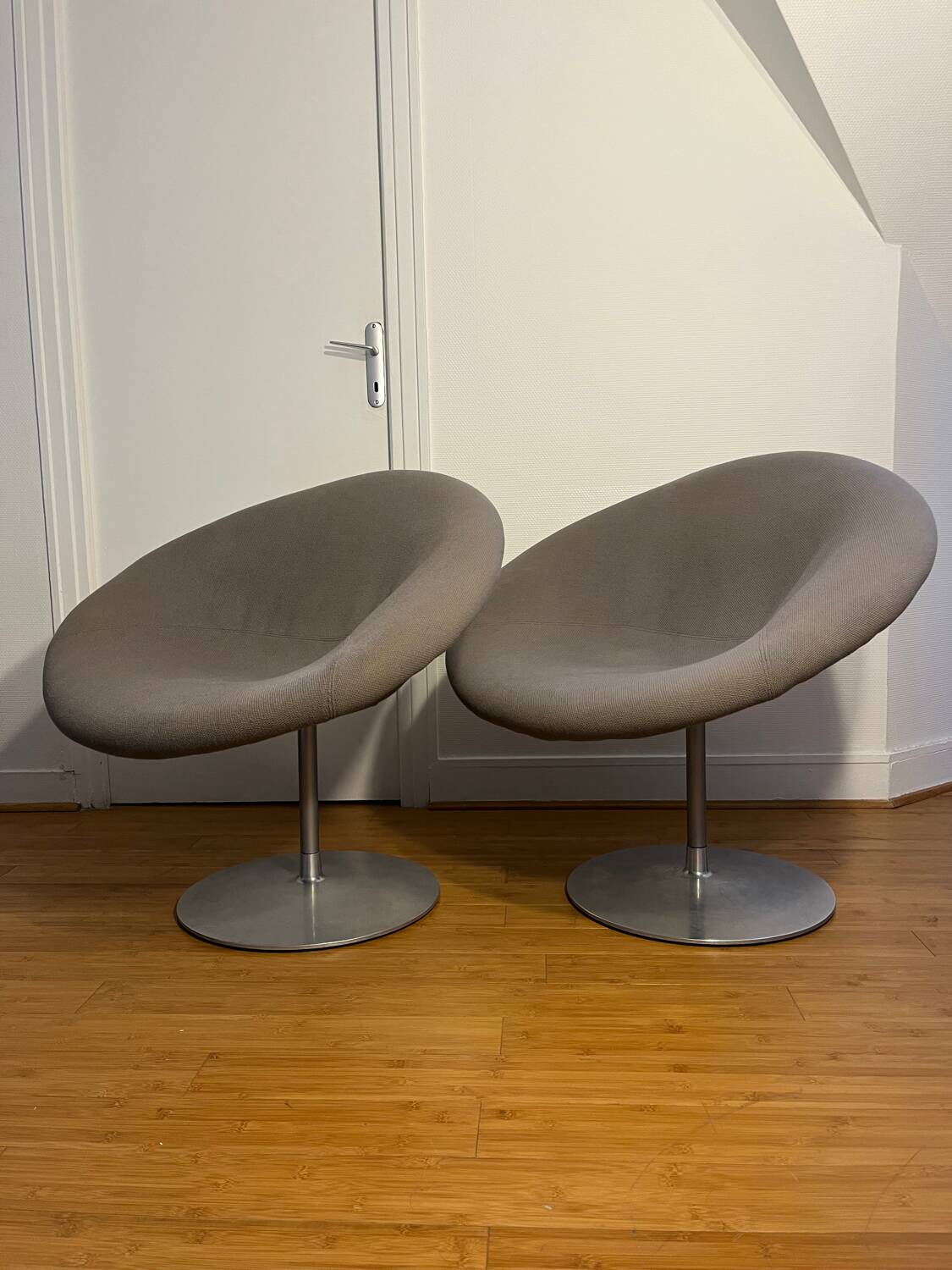 Pair of Little Globe Grey Armchairs (Little Globe)