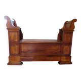 Antique trunk bench - Louis Philippe style - trunk seat - solid wood