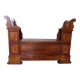 Antique trunk bench - Louis Philippe style - trunk seat - solid wood