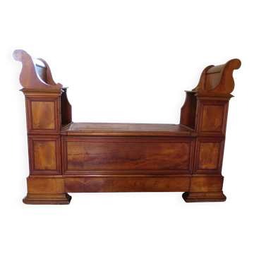 Ancien Banc coffre  - Style Louis Philippe  - Assise coffre – bois Massif