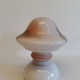 Table lamp in white opaline glass with coloured decorations