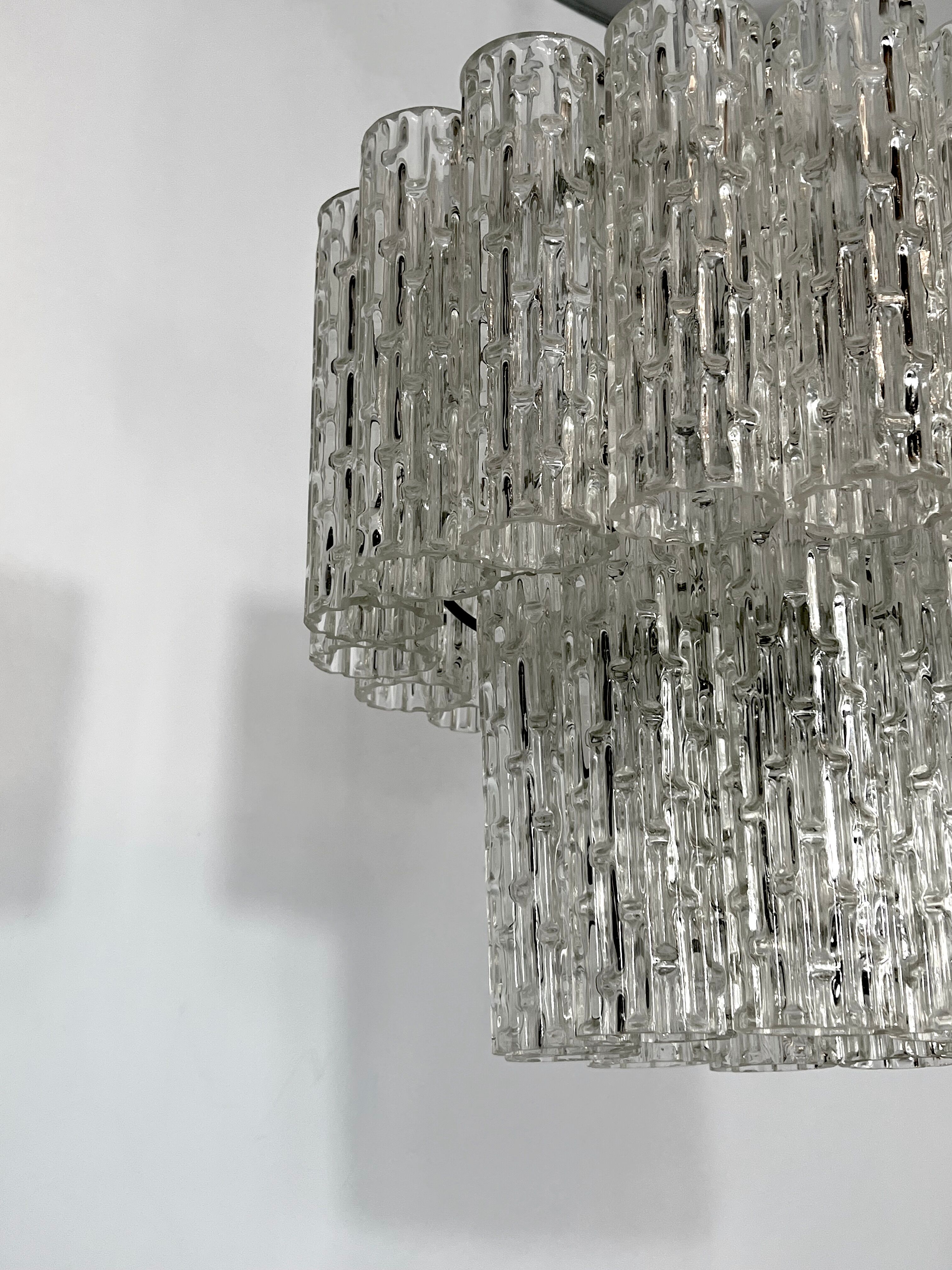 Vintage murano glass elements chandelier from 60s