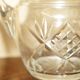 Vintage pair of cut glass Art Deco decanters circa 1930.